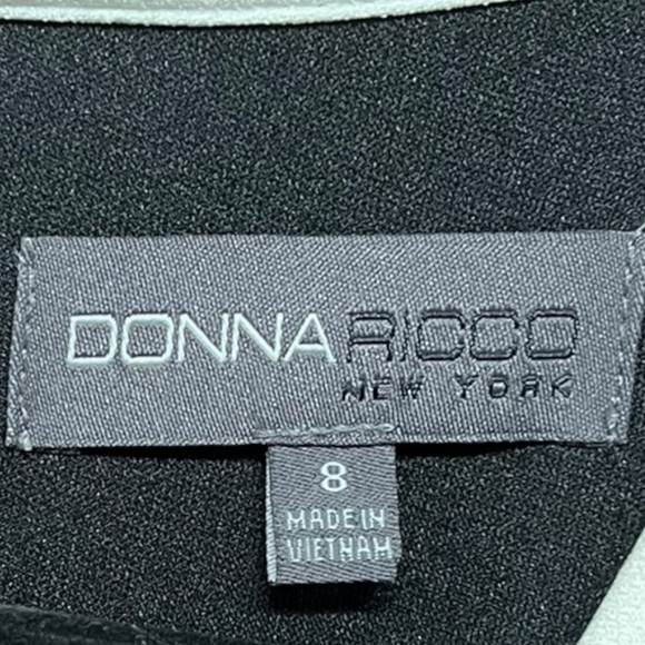 🌻NEW NWOT Donna Ricco Black Short Sleeve Wide Leg Jumpsuit w/Pockets Size 8 - Picture 6 of 7